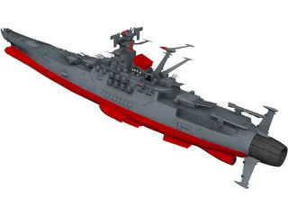 Space Battleship Yamato 3D Model