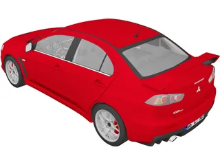 Mitsubishi Lancer Evolution X 3D Model