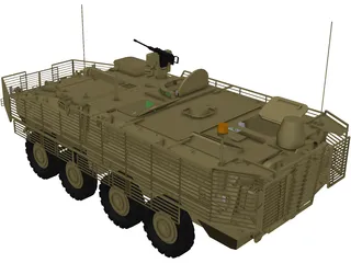 Stryker M1130 Command Vehicle 3D Model