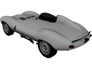 Jaguar D-Type (1956) 3D Model