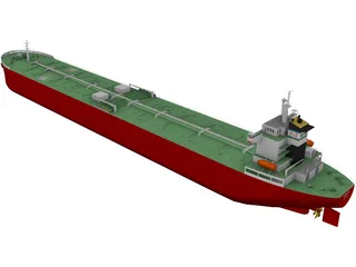 Panamax Oil Tanker 3D Model