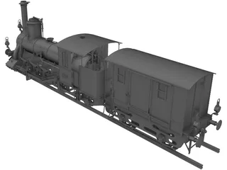 Train Locomotive 3D Model