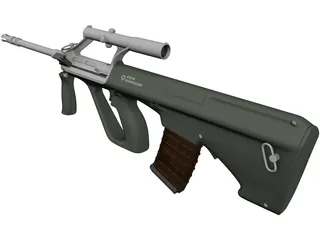 Steyr AUG A1 3D Model