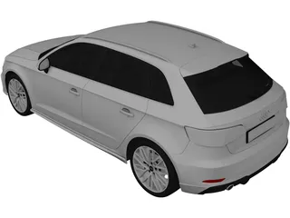 Audi A3 Hatchback (2017) 3D Model