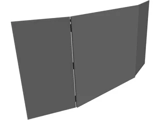 Openable Whiteboard 3D Model