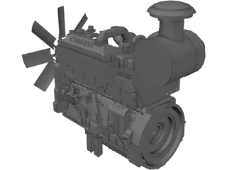 Cummins K19 Diesel Engine 3D Model