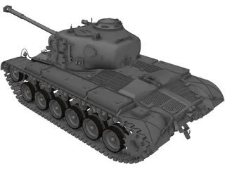 M26 Pershing Heavy Tank 3D Model