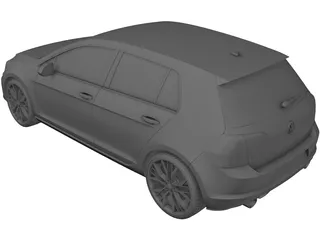 Volkswagen Golf GTI (2010) 3D Model