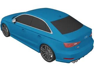 Audi S3 Sedan (2018) 3D Model