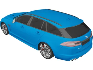 Jaguar XFR-S Sportbrake (2015) 3D Model