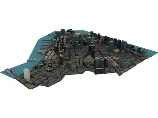 New York Lower Manhattan 3D Model