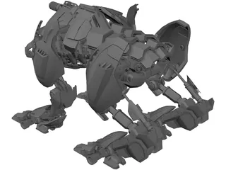 Mecha Wolf 3D Model