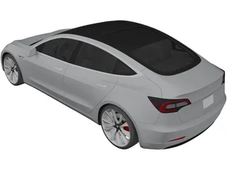 Tesla Model 3 (2018) 3D Model