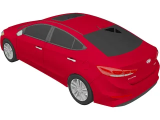 Hyundai Elantra Limited (2017) 3D Model