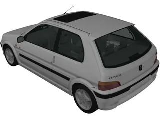 Peugeot 106 GTI (1997) 3D Model