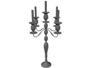 Candle Stick Classic 3D Model