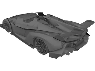 Lamborghini Veneno Roadster LP750-4 (2015) 3D Model