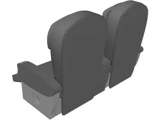 Seats Airplane 3D Model