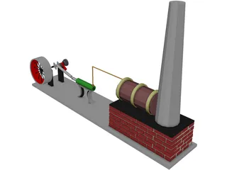 Wilesco Steam Engine 3D Model