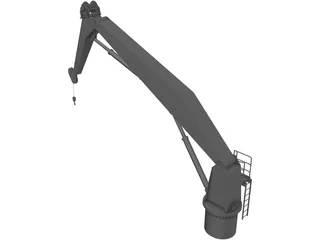 Deck Crane 3D Model