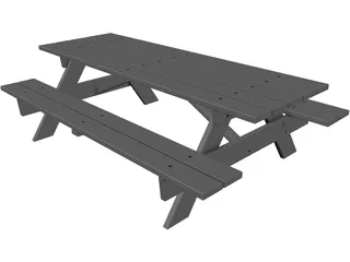 Picnic Table 3D Model