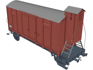 Wagon with Cabin 3D Model