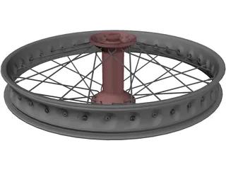 Motorcycle Wheel 3D Model