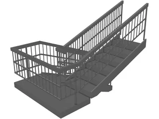 Double Staircase 3D Model