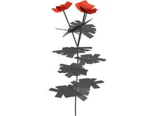 Roses Red 3D Model