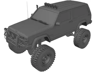 Jeep Cherokee Monster Truck 3D Model