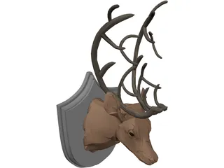 Deer on Wall 3D Model