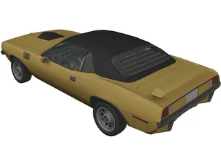 Plymouth Barracuda (1970) 3D Model