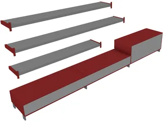 Bookcase 3D Model