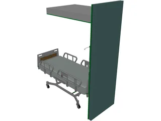 Hospital Bed Hillrom 3D Model