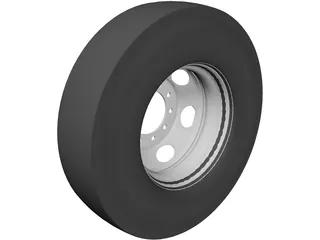 Tire and Rim 3D Model