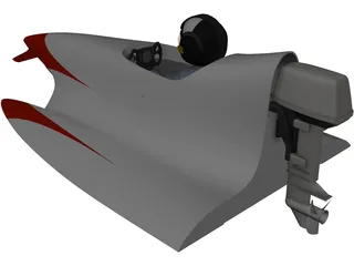 Mini Hydroplane 3D Model