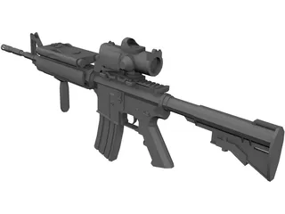 M4A1 Elcan 3D Model