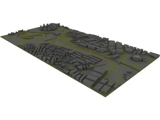 Madrid City Part 3D Model