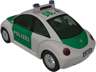 Volkswagen Beetle Polizei 3D Model