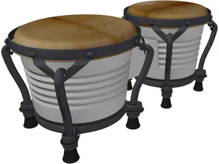 Bongos Pair 3D Model