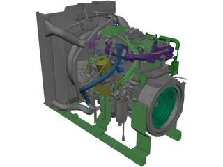 Volvo TAD570VE Engine 3D Model