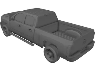 Chevrolet Silverado HD Crewcab Standard Bed (2011) 3D Model