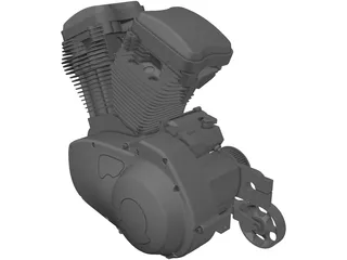 Buell XB9R Engine 3D Model