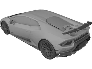 Lamborghini Huracan Performante (2017) 3D Model