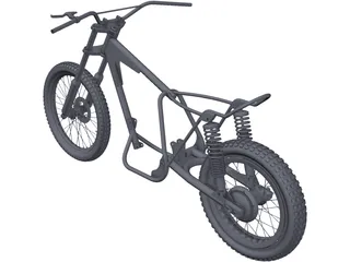 Bultaco Pursang Bike Frame 3D Model