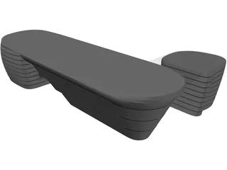 Futuristic Table 3D Model