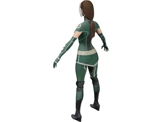 X-Men Rogue 3D Model