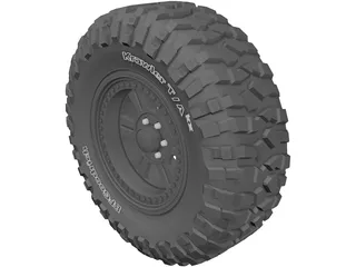 BF Goodrich Krawler TA Tire 3D Model