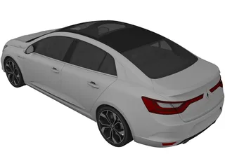 Renault Megane Sedan (2017) 3D Model