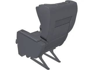 Airplane Business Class Chair 3D Model